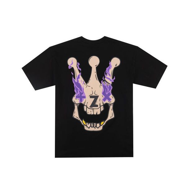 [FULLTAG CHÍNH HÃNG] Áo thun đen tay lỡ unisex ClownZ skull T-shirt  (xương tím) form rộng, chất cotton | BigBuy360 - bigbuy360.vn