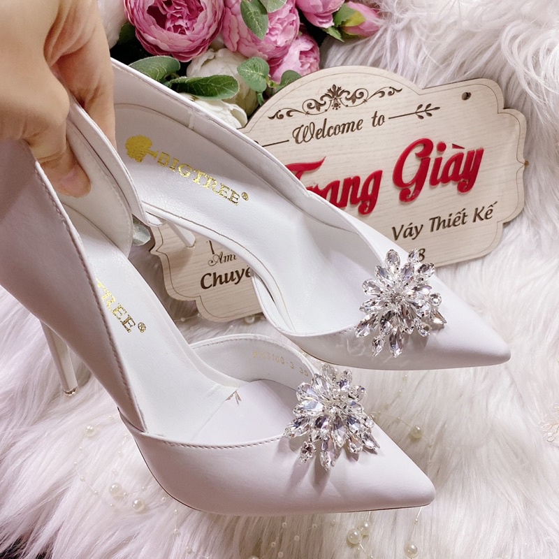 GIÀY CƯỚI, GIÀY THIẾT KẾ ĐÍNH ĐÁ CAO CẤP