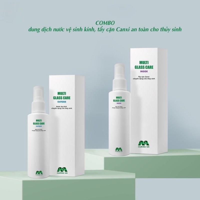 Bộ 2 chai Dung Dịch Tẩy Cặn Canxi Multi Glasscare (2 chai, mỗi chai 150ml)
