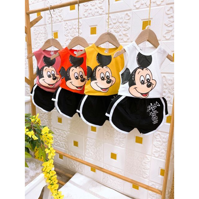 16_26kg ( có số đo áo)Bộ ba lổ bé gái chuột xinh ảnh thật, video KHĂN RẰN SHOP