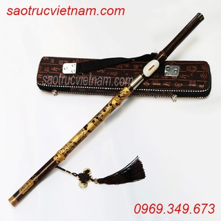 Sáo Mèo Tàu Chạm Rồng Có Bao Da PMT6