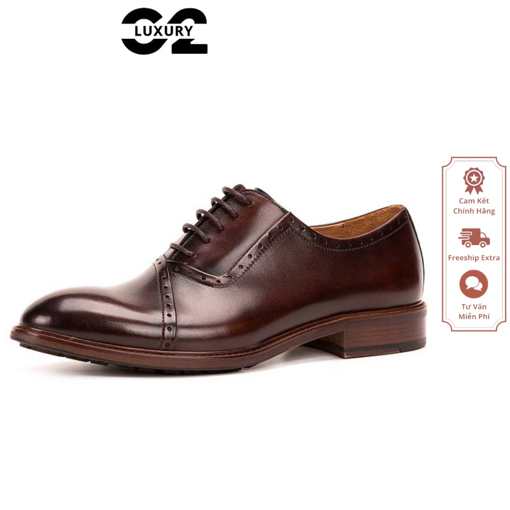 Giày da nam Luxury giày nam dáng Oxford BL020-8 chất da thật sang trọng nhiều size