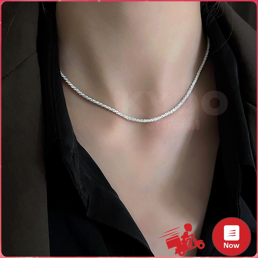 Vòng cổ bạc 925 nữ choker cá tính dây chuyền thời trang hàn quốc MCK7 - KYDO Phụ kiện trang sức