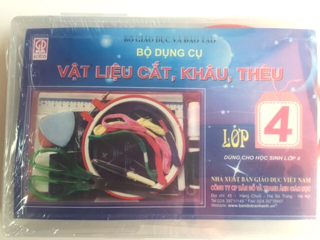 Bộ kĩ thuật khâu thêu lớp 4