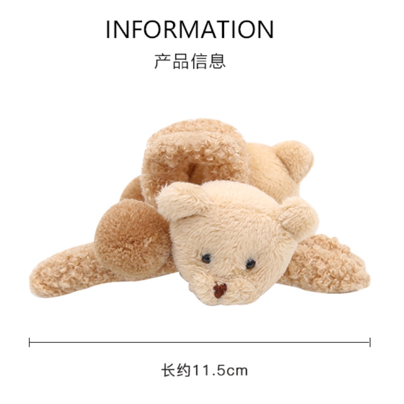 Kẹp tóc phối lông thời trang thu đông Hàn Quốc dễ thương cho nữ