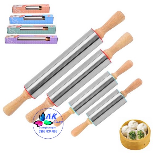 CÂY CÁN BỘT INOX 43CM (XOAY 360)