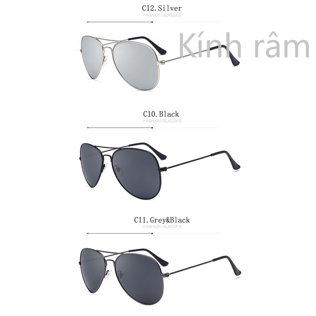 Kính mát phân cực phong cách phi công cá tính cho nam