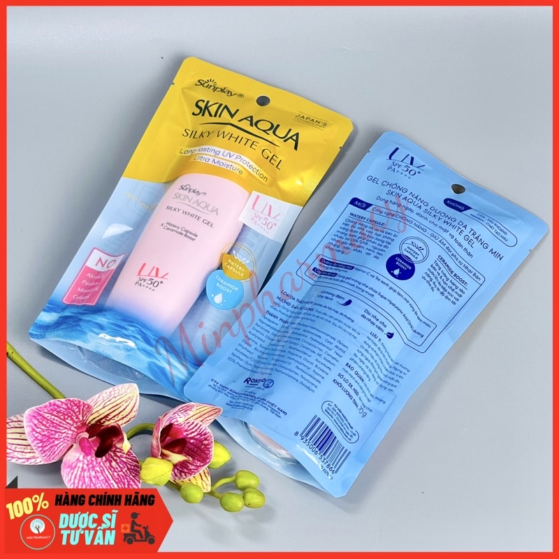 Gel Chống Nắng SUNPLAY Skin Aqua Dưỡng Da Sáng Mịn SPF50+ PA++++ Silky White Gel - Minpharmacy