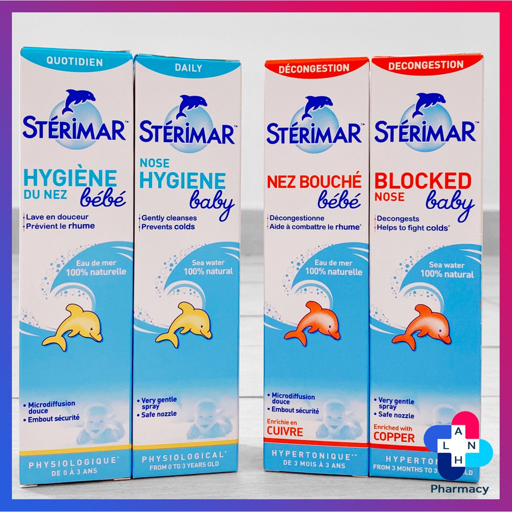 STERIMAR BABY - Dung dịch nước muối biển vệ sinh khoang mũi cho bé.