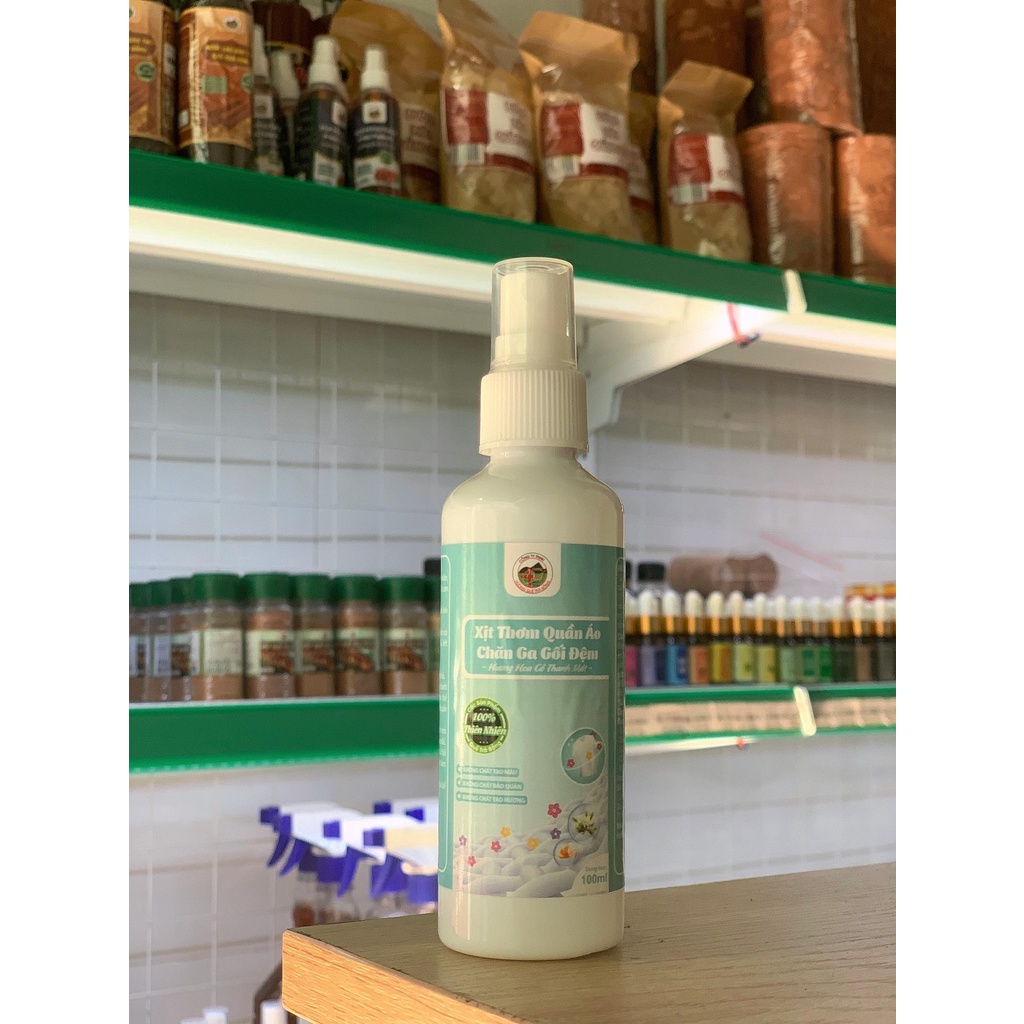 Xịt Thơm Quần Áo, Chăn Ga Gối Đệm Hương Hoa Cỏ Thanh Mát 100ml