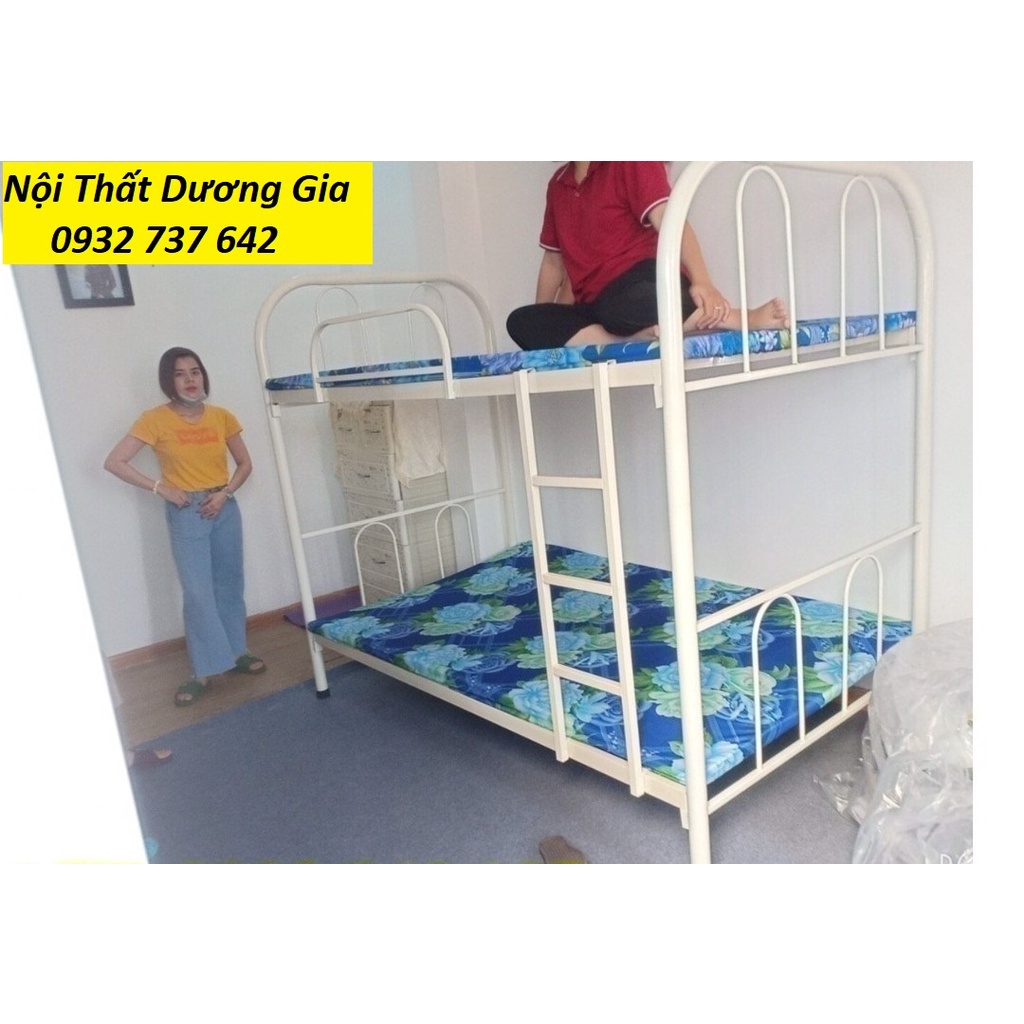 Giường sắt 2 tầng trên dưới 1m Free ship HCM