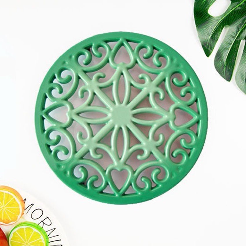 Ai  AN 12 Đế lót nồi cách nhiệt gang tráng men hình hoa 21 cm chuyên dùng cho nồi Le Creuset, chất liệu