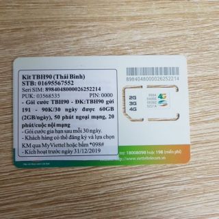 Sim số đẹp Viettel 11 số nguyên kit (List6)