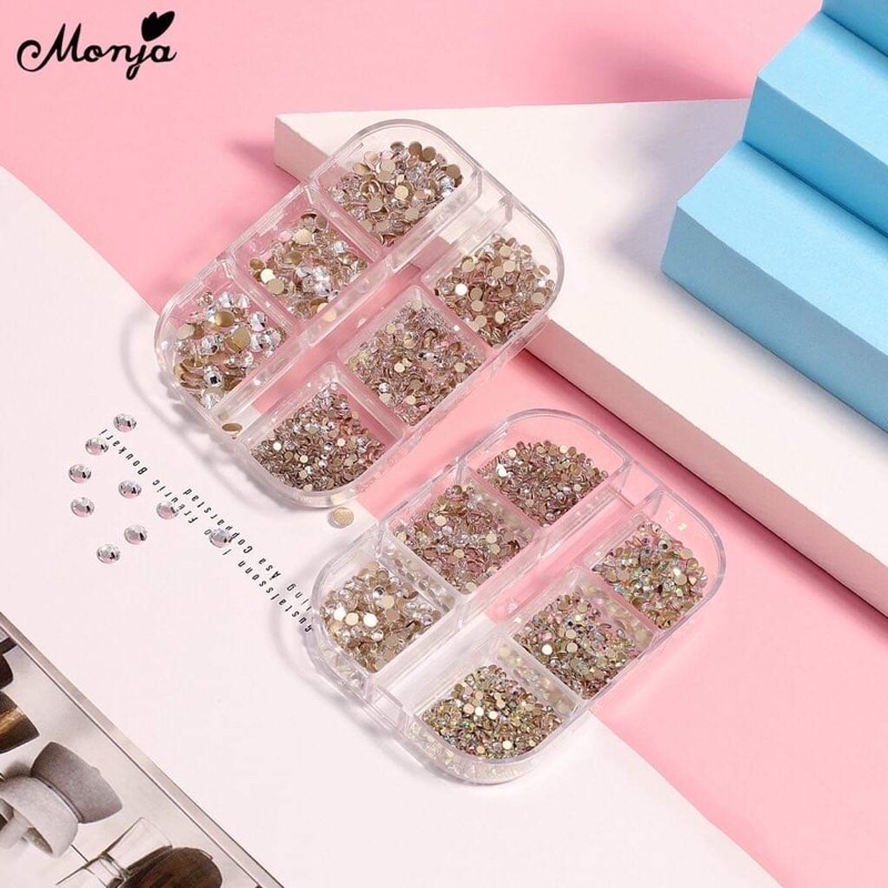 Đá trắng khay 6 ngăn mix đủ size siêu sáng
