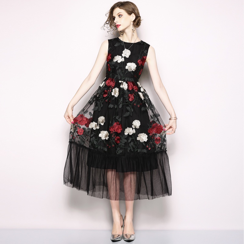 Đầm Maxi SáT NáCh Thêu Hoa ChấT LượNg Cao DàNh Cho Nữ