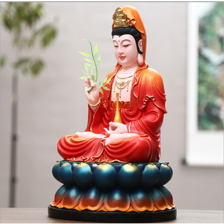 Tượng Quan Âm Bồ Tát cao 30 / 38 cm bằng composite - Tự Thanh