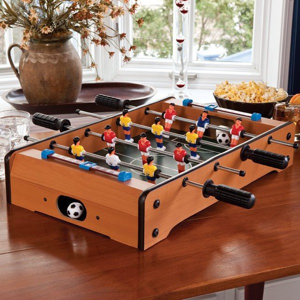 (GIẢM Đồ Chơi Bàn Bóng Đá Bi Lắc Trẻ Em Chính Hãng - Bàn Bóng Đá Table Top Foosball (Gỗ) miDoctor - 4 Hàng Cầu Thủ