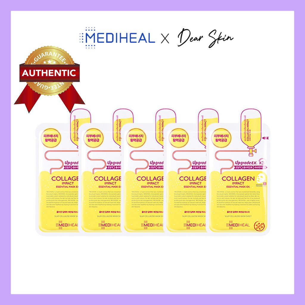 [Chính Hãng] [Combo 5]Mặt nạ Mediheal Collagen Ngăn Ngừa Lão Hóa Da Mediheal Collagen Impact Essential Mask