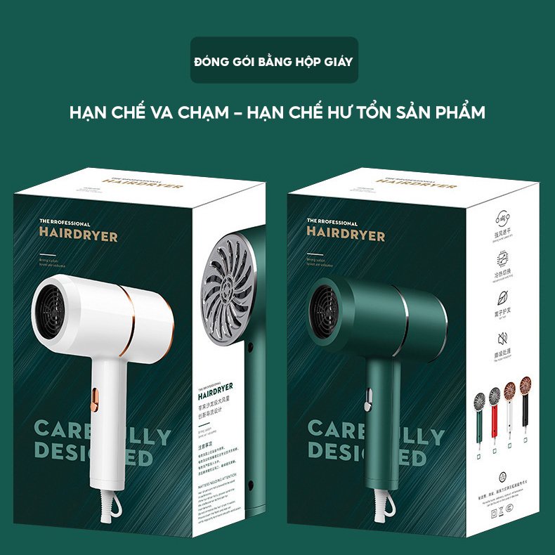 Máy sấy tóc 2 chiều nóng lạnh - Công suất lớn 2200W  - Chuẩn salon - Bảo hành 12 tháng