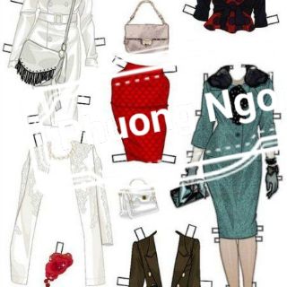 Quần áo búp bê giấy