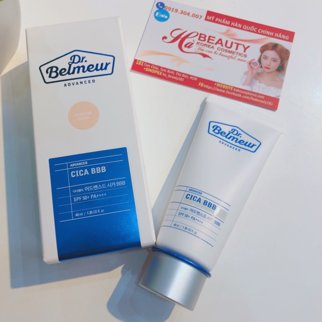 Kem nền che khuyết điểm trang điểm dưỡng da chống nắng The Face Shop Dr Belmeur Advanced Cica BBB 40ml SPF50+PA+++ | BigBuy360 - bigbuy360.vn
