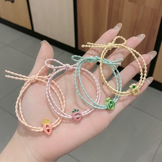 Dây cột tóc dễ thương co giãn nhiều màu - Dây thun cột tóc Hàn Quốc xinh xắn giá rẻ