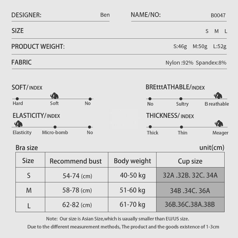Áo ngực TAKETALK hình tam giác cổ chữ V không gọng không đường may 3 màu trơn tuỳ chọn cỡ S-L cho nữ