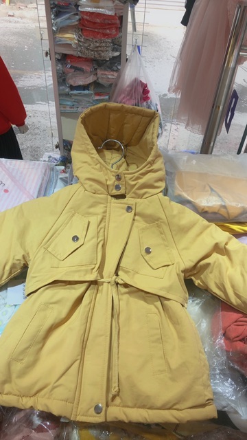 Áo parka lót nỉ ấm cho bé gái