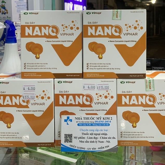 NaNo Viphar- Hổ trợ tình trạng Đau Dạ Dày, ợ Hơi ợ Chua, Trào Ngược, Viêm Loét Dạ Dày- Nhà Thuốc Mỹ Kim