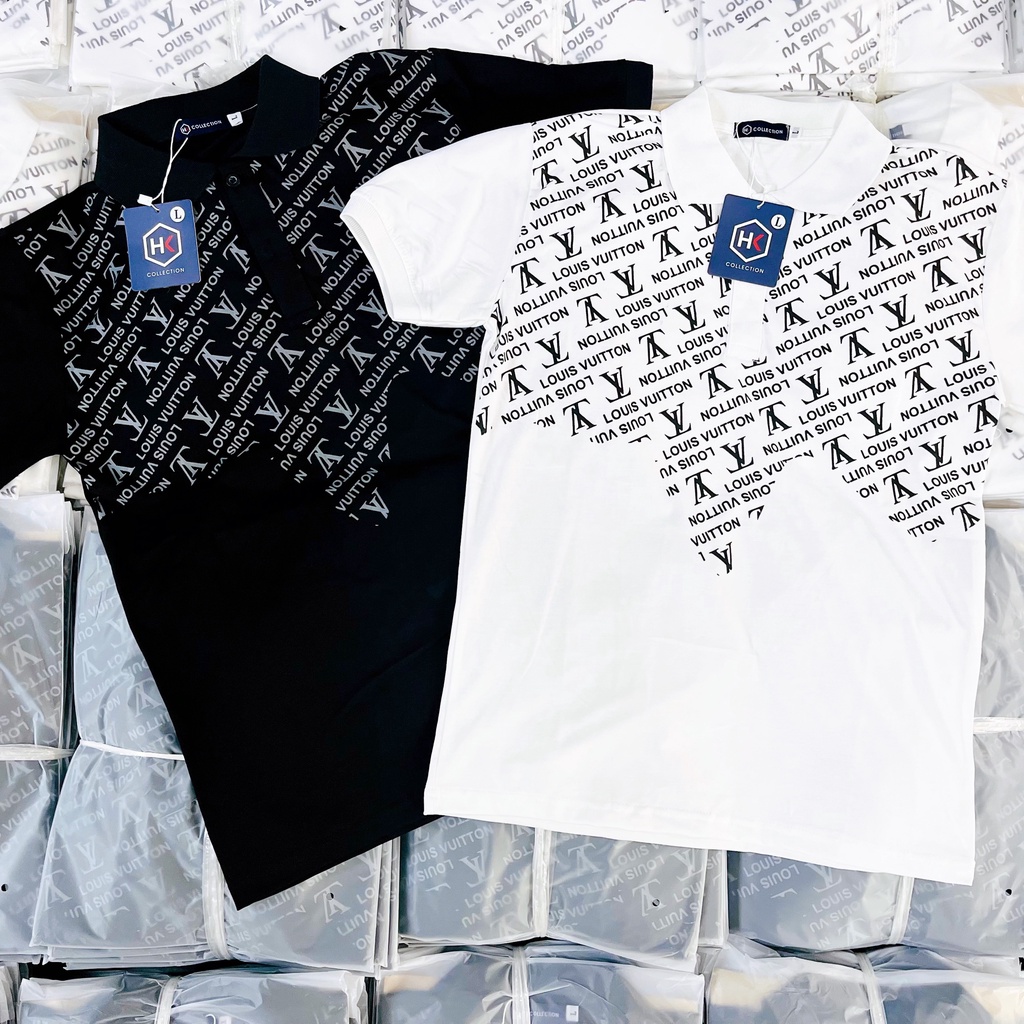 Áo thun nam ngắn tay cổ polo cao cấp in 3D vải cotton co giãn thoải mái, thấm hút mồ hôi form regular VBSHOP053