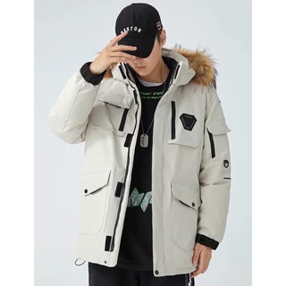 Áo khoác lông vũ đại Hàn siêu to khổng lồ vừa giữ nhiệt tốt và tránh gió, mưa nhẹ