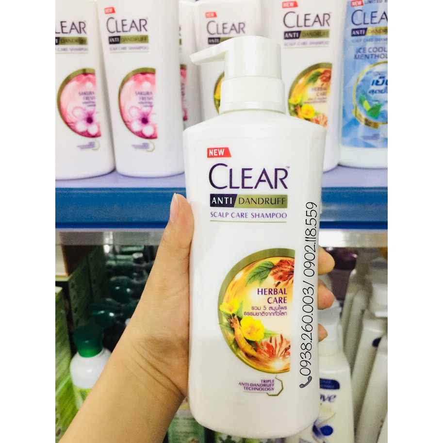 Dầu gội Clear Thái Lan thảo mộc 480ml