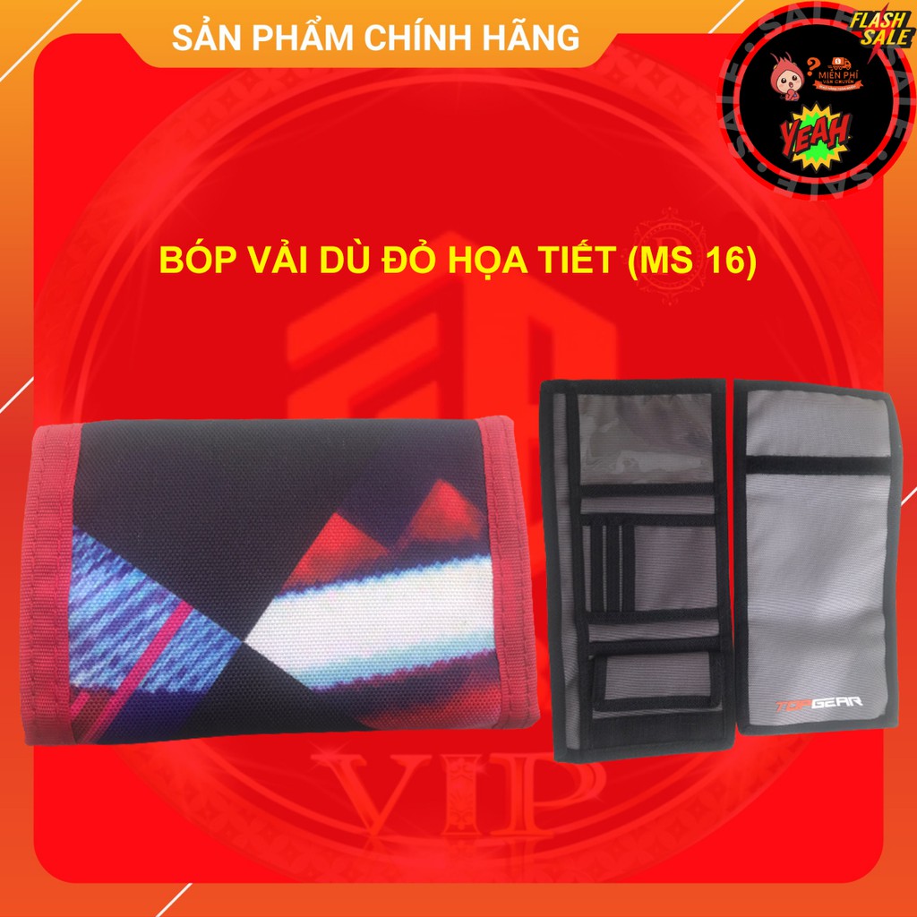 Bóp vải dù ĐỎ HỌA TIẾT thời trang hàng thanh lý giá RẺ VÔ ĐỊCH (MS16)