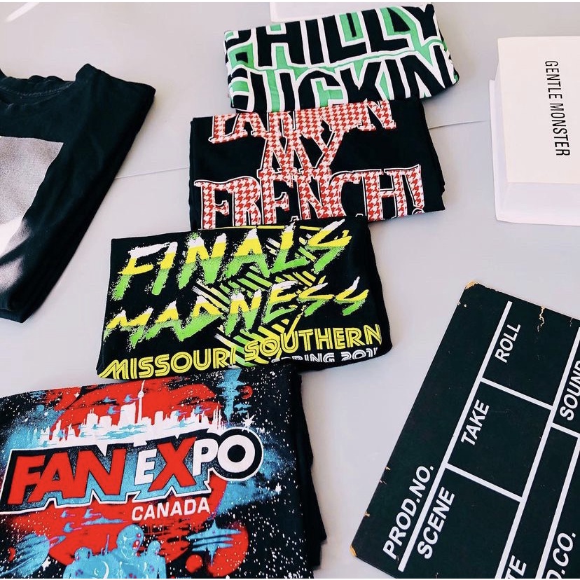 Áo thun Mỹ 2hand, Áo Phông Secondhand 2HAND HIỆU & SIÊU PHẨM Cổ Tròn Unisex In Hình To  Premium Cotton Mẫu 1