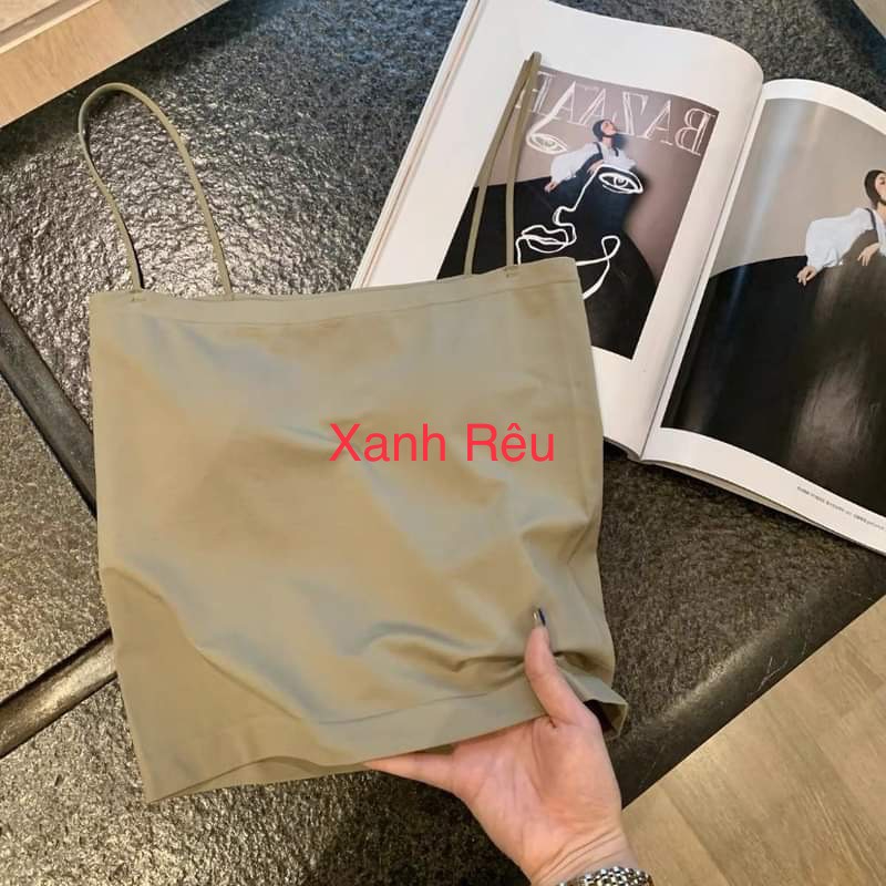 Áo 2 Dây Nữ Có Mút Đệm Ngực Dáng Dài Đi Biển Chơi Tập Gym Yoga, Bra Mặc Blazer Cardigan