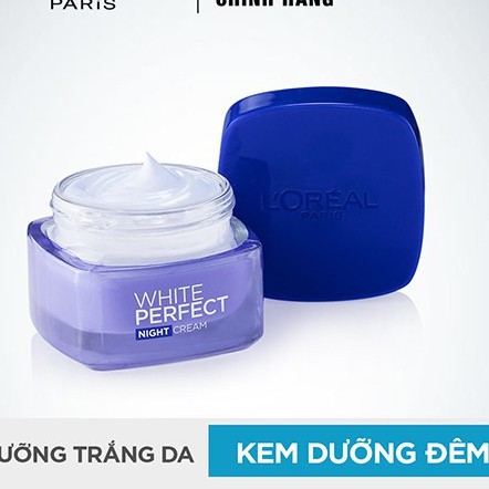 Kem dưỡng da trắng mượt đều màu ngày và đêm L'Oreal Paris White Perfect