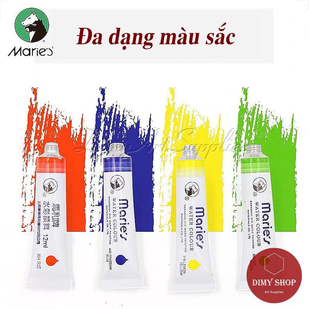 [SALE TẾT] Bộ màu nước MARIE's dạng tuýp 12ml