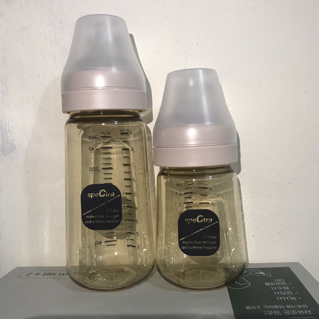 ✔️𝑪𝑯𝑰́𝑵𝑯 𝑯𝑨̃𝑵𝑮✔️Bình Spectra PPSU Hàn Quốc 160ml/260ml FULL Size Núm