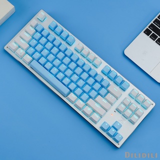 Set 12 Bàn Phím Cơ Bluetooth Không Dây 87 Phím 2.4ghz Có Đèn Nền Và Đầu Nhận Usb