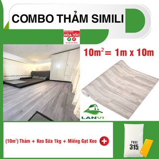 Simili lót sàn decor phòng thảm trải phòng THẢM KEO SỮA KOREA 1KG GẠT KEO khổ rộng 1m  combo 10m2  