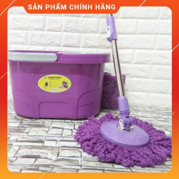 [FreeShip] BỘ CHỔI LAU NHÀ 360 ĐỘ CHEFMAN CÔNG NGHỆ THÁI LAN (TẶNG KÈM 1 BÔNG LAU) Huy Anh