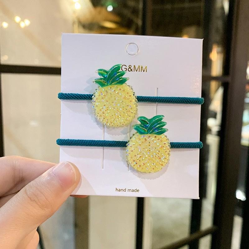 Set 2 Dây Cột Tóc Hình Chùm Nho Dễ Thương Cho Bé Gái