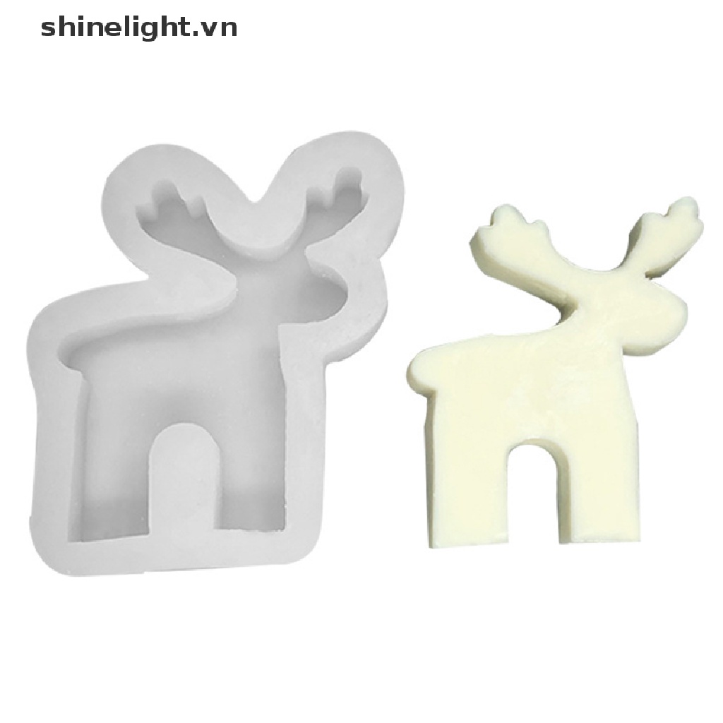 Khuôn Silicon Tạo Hình Hươu 3D Trang Trí Giáng Sinh