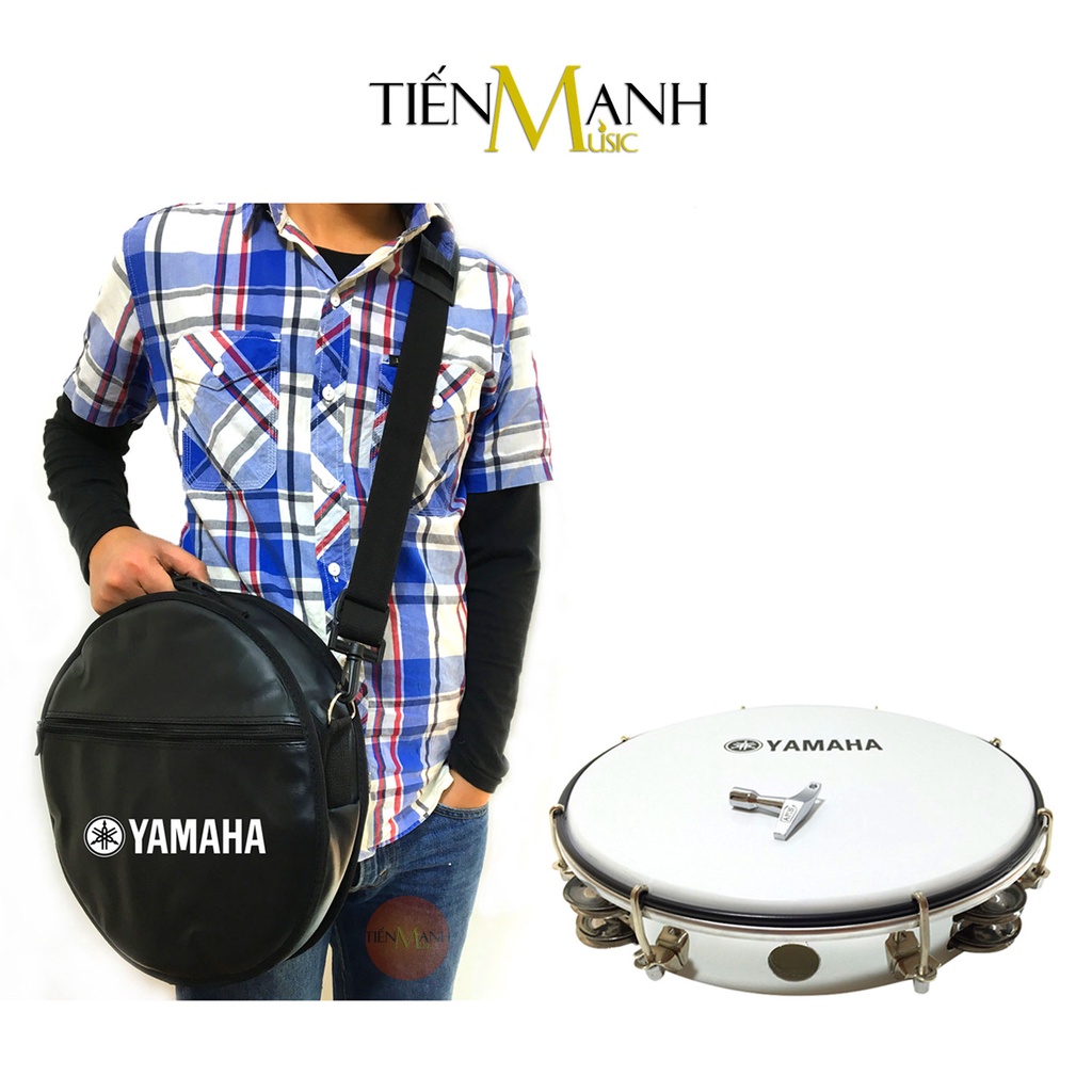 [Tặng Khoá Chỉnh] Trống Gõ Bo lắc tay và Bao đựng Lục Lạc Tambourine Yamaha MT6-102 (Trống chơi nhạc chế gõ po - Xipo)