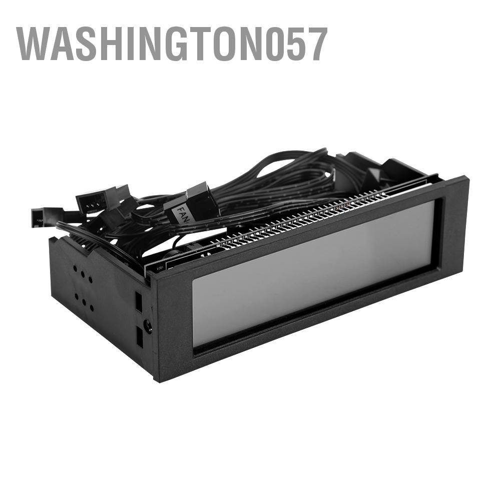 Có thể bán buôn Bộ điều khiển tốc độ 5 quạt Cảm biến nhiệt CPU Máy tính Ổ đĩa làm mát Bảng LCD phía trước Hàng giao ngayWashington057