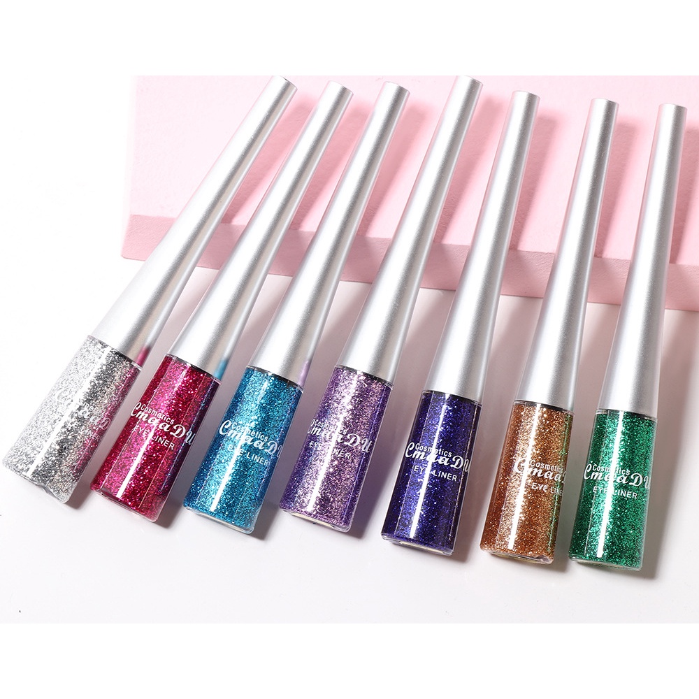Bút Kẻ Mắt Dạng Lỏng 16 Màu Sắc Long Lanh Chống Nước Không Bẩn