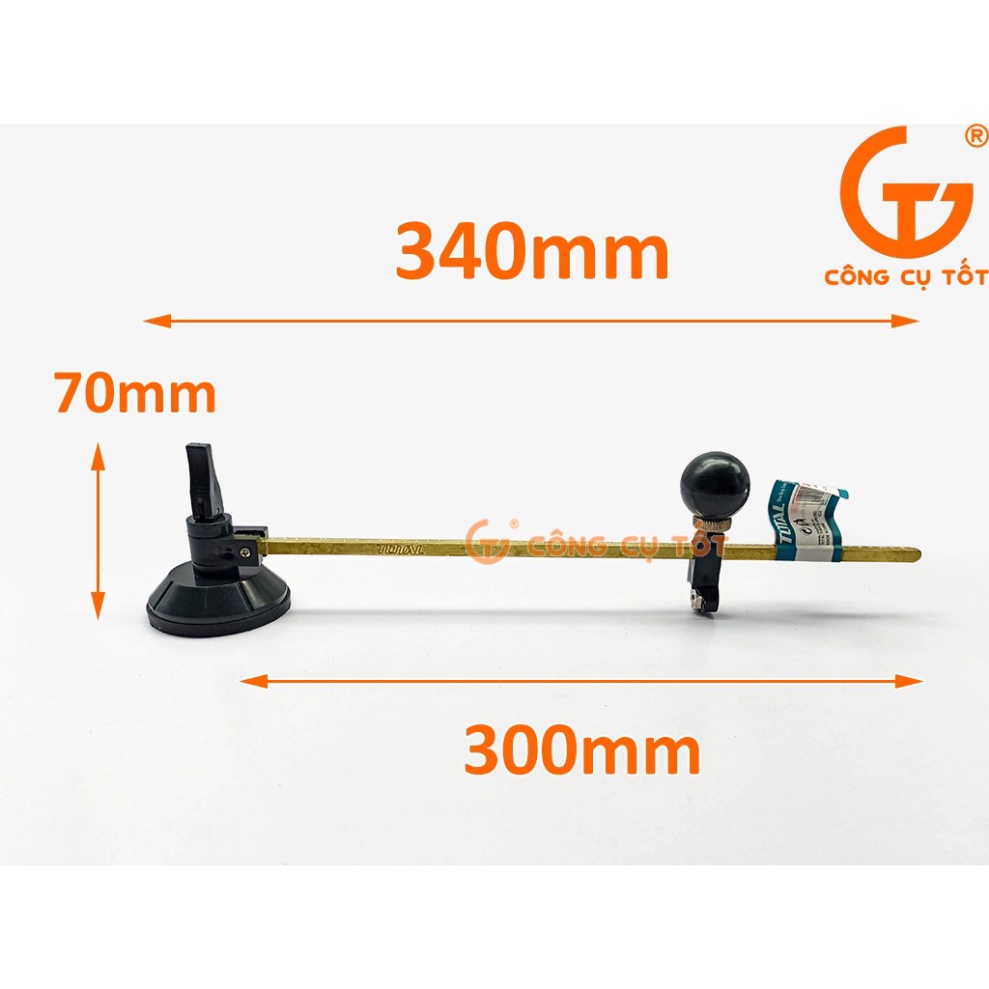 Compa cắt kính tròn Ø60cm có thước, cốc hút cao su Total TGCT16001