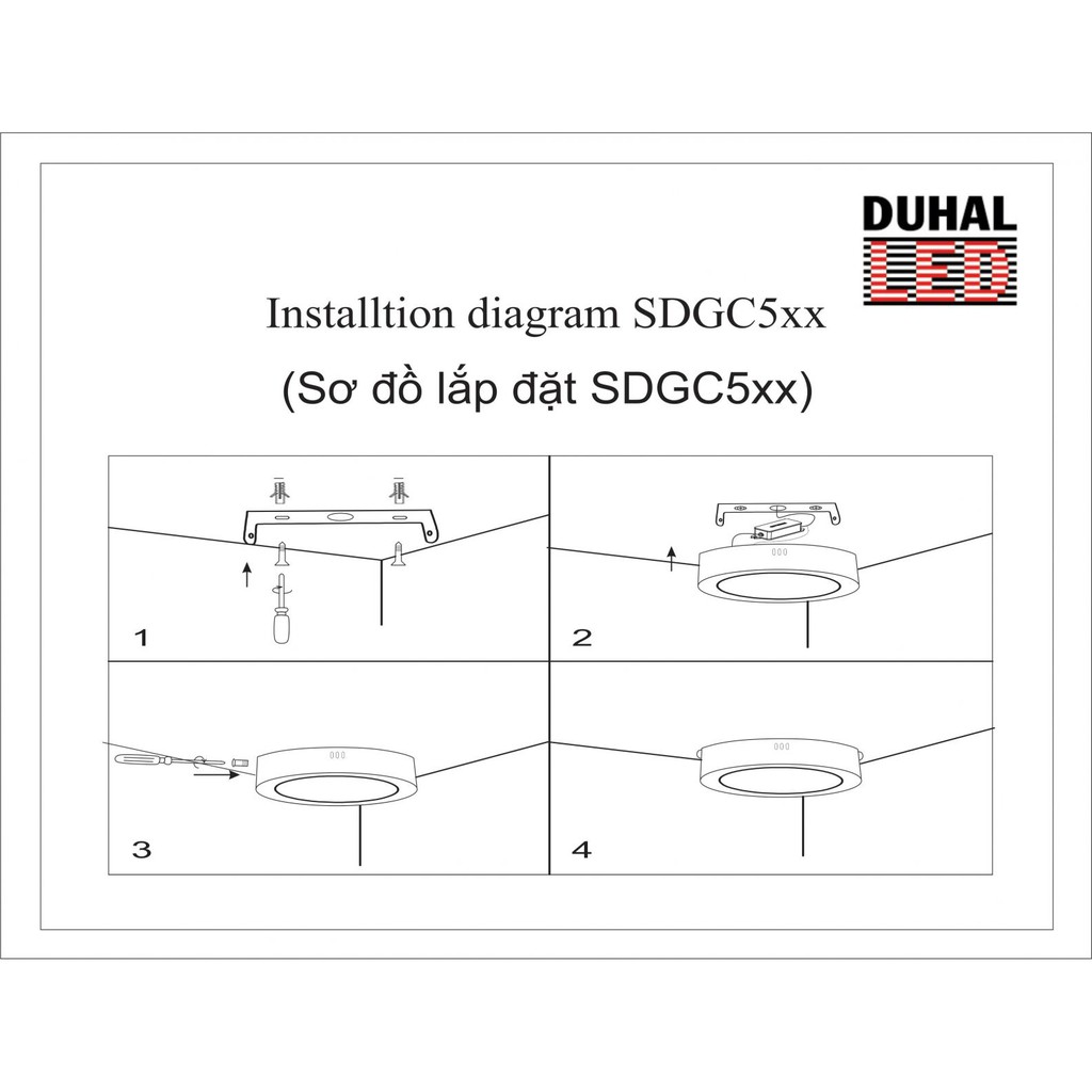 ĐÈN LED PANEL TRÒN NỔI DUHAL 12W (KEGC512)