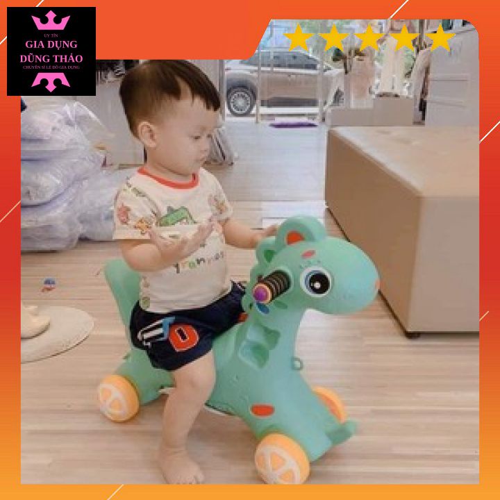 NGỰA BẬP BÊNH TRƯỚC SAU KIÊM XE CHÒI CHÂN 2IN1 CHO BÉ 🦄