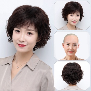 Tóc giả trung niên nguyên đầu sợi tơ cao cấp, Tóc giả đẹp cả đầu - TG48